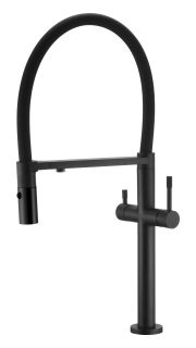 Смеситель для кухни Boheme Uno 115-B с краном для питьевой воды чёрный